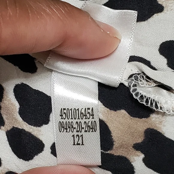 WHBM 100% Silk Leopard Print Sleeveless Blouse Sz XS Animal Print Mobwife - Picture 8 of 9